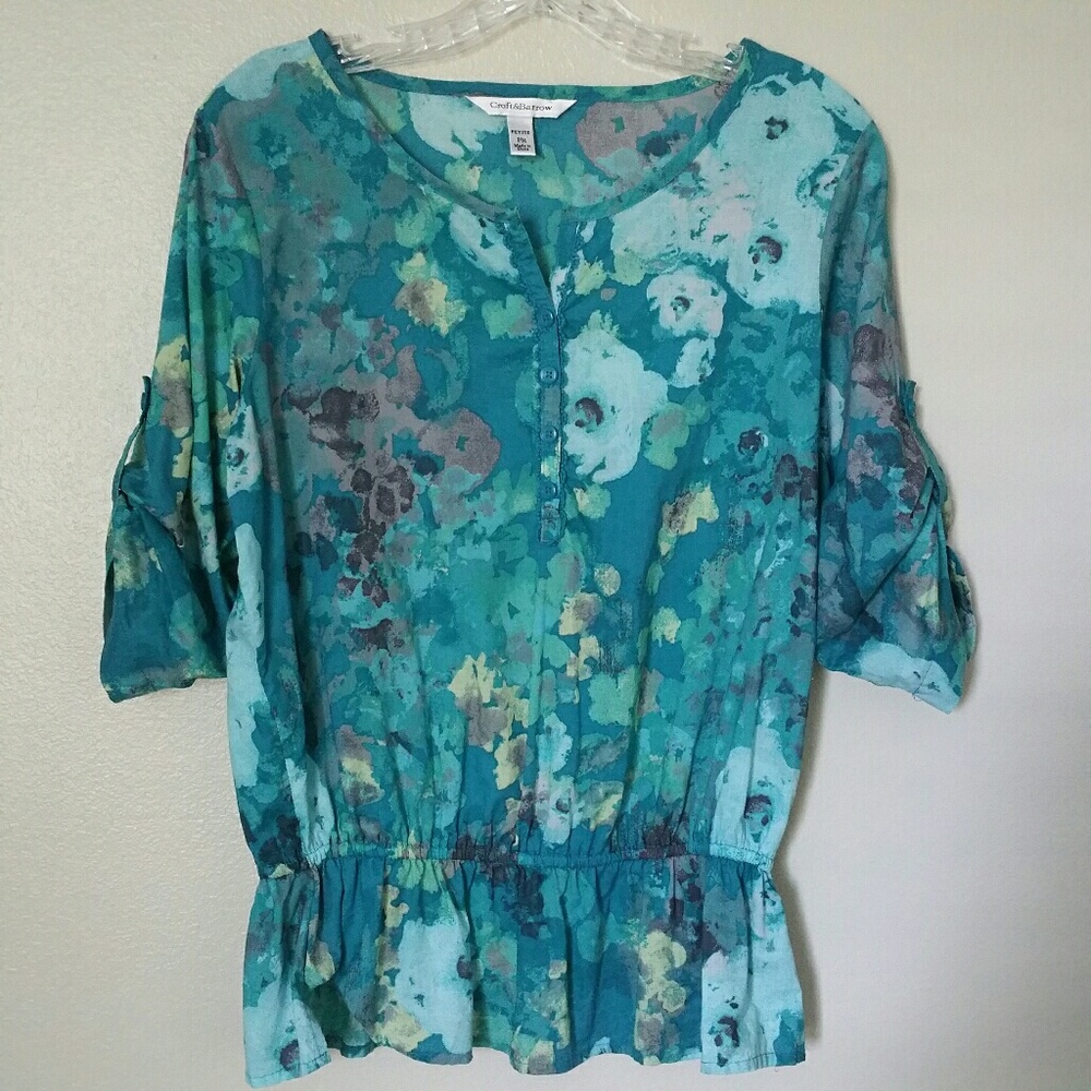 Croft & Barrow Convertible Sleeves w/ Buttons M/P